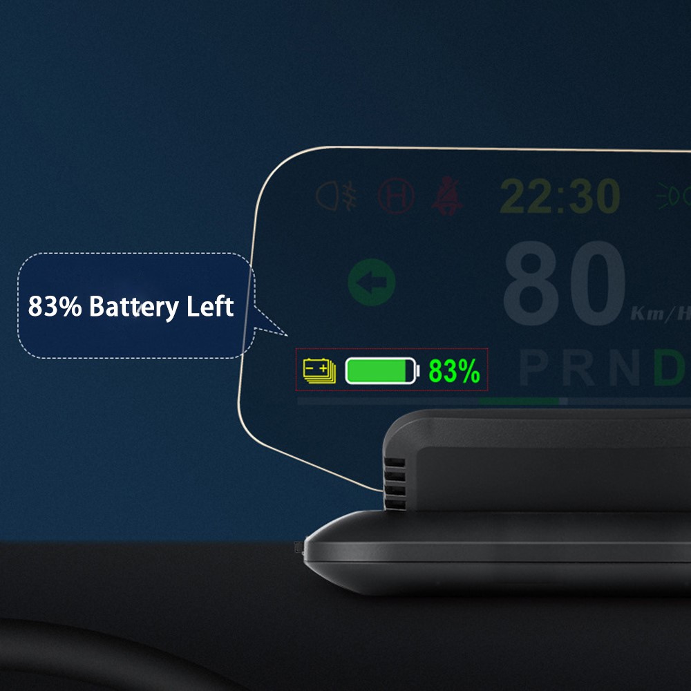 T1 Multiple Function GPS Navigation Head-up Display Car HUD Windshield Screen Display for Tesla Model 3/Model Y-2