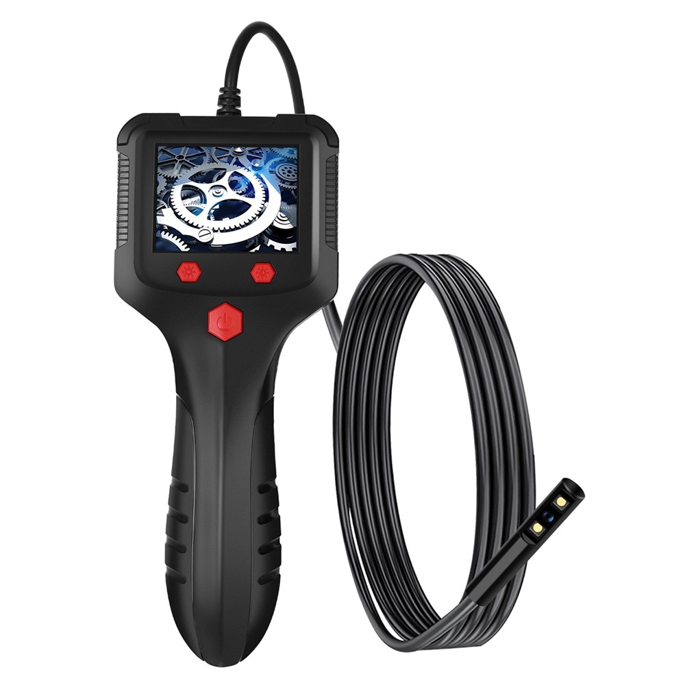 P100 50m Hard Wire 2.4 inch Screen 8mm Lens HD 1080P Hand-held Endoscope Inspection Camera Industrial Borescope-1