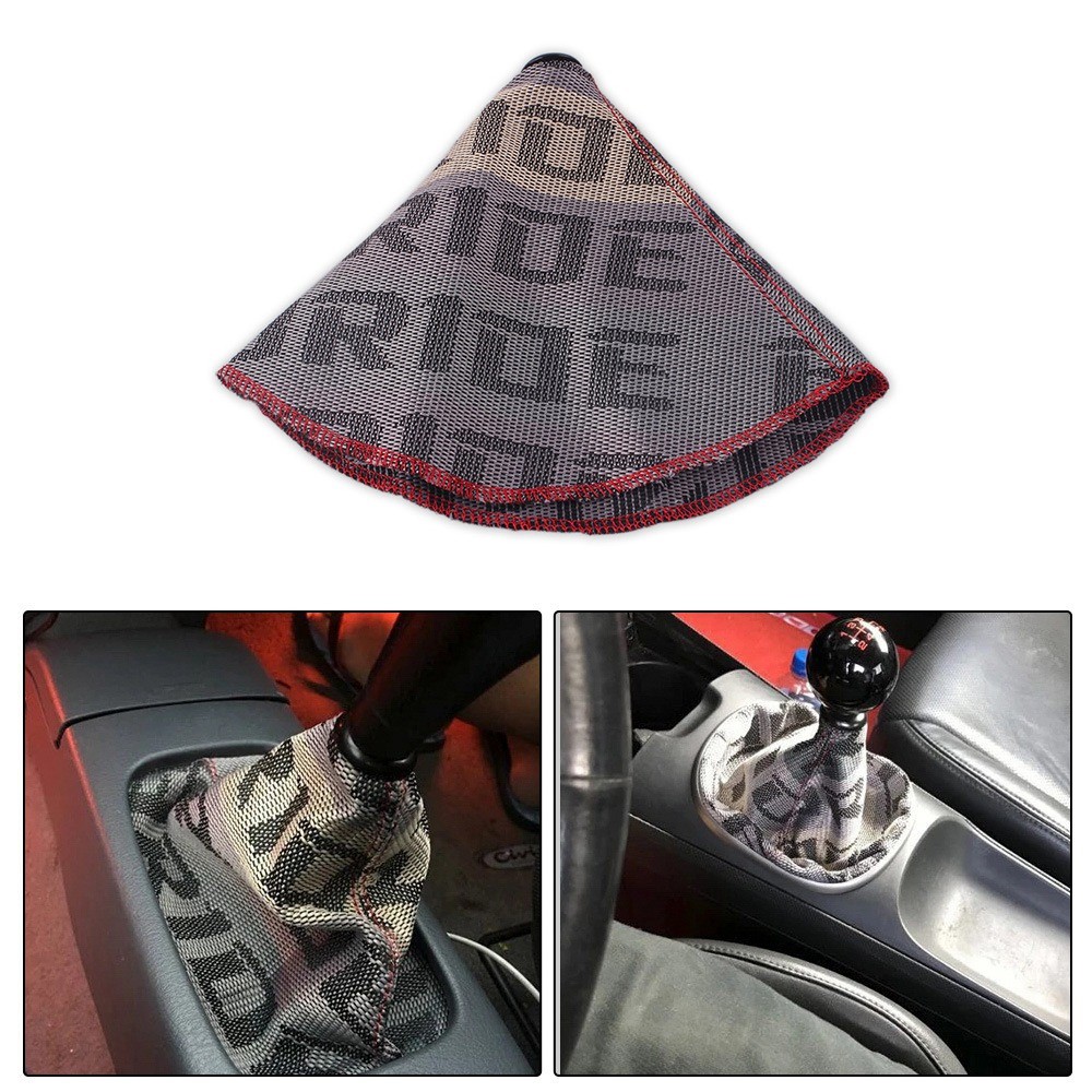 Bride Letters Design Universal Car Shift Knob Stick Cover Vehicle Gear Shifter Canvas Anti-dust Protector-3