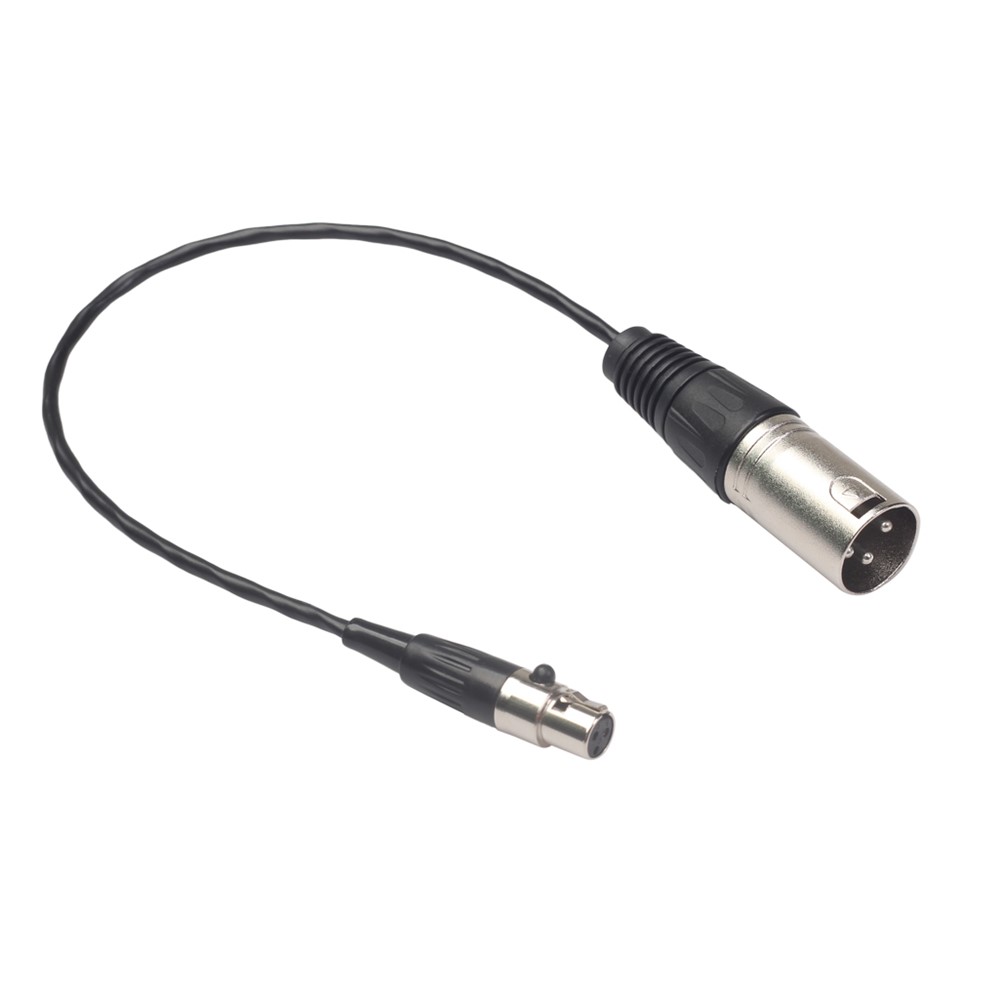 0.3m Mini XLR 3Pin Male to XLR 3Pin Female Audio Adapter Cable Shielded Copper Microphone Connector Wire Cord - Black-1