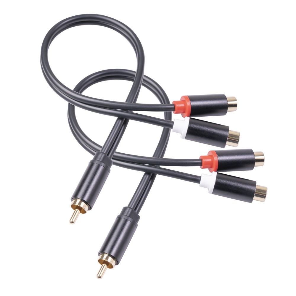 3686MFF-03 RCA Male to Dual RCA Female Audio Power Amplifier Adapter Cable Stereo Y Splitter Cord-7