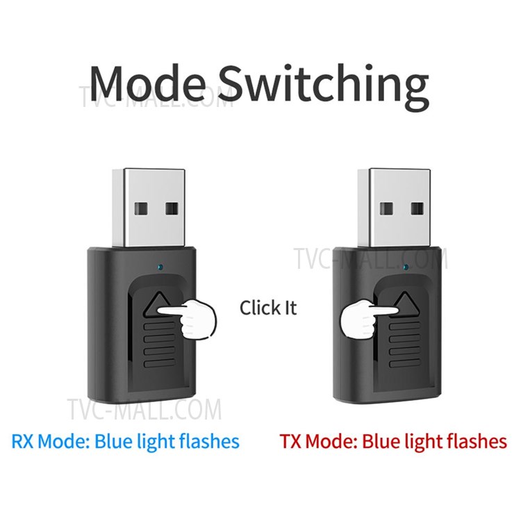M315 4 In 1 Wireless Bluetooth 5.0 Audio Transmitter Receiver Portable Mini AUX USB Stereo Audio Adapter for TV Car PC Headphones-5