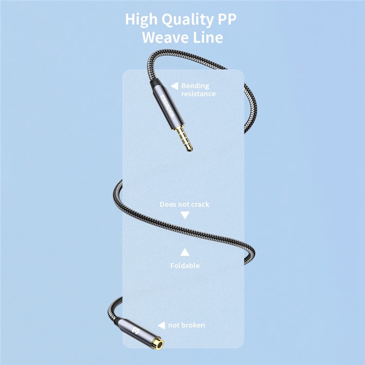 ESSAGER 2m Audio Extension Cord Support Mic Function 3.5mm 4-Pole Male to Female AUX Cable-8