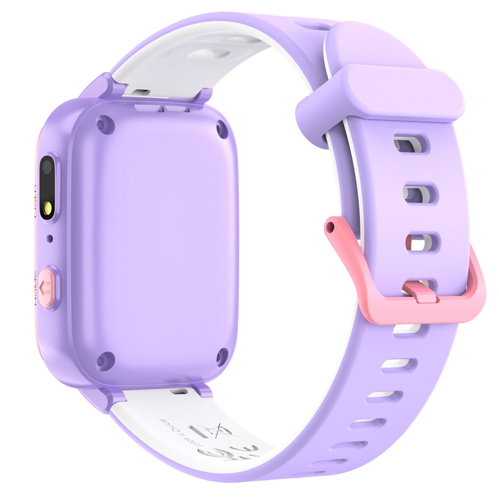 Y90 Pro Kids Smart Watch Wasserdichte Dual -kamera -schrittzähler Taschenlampe Musikspiel Student Smart Bracelet - Violett-4