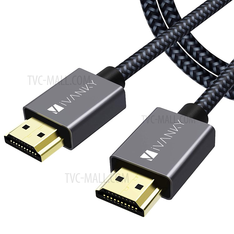 iVANKY HD02 2m 4K Ultra HD Woven Nylon HDMI 2.0 HDMI Cable - Space Grey-2