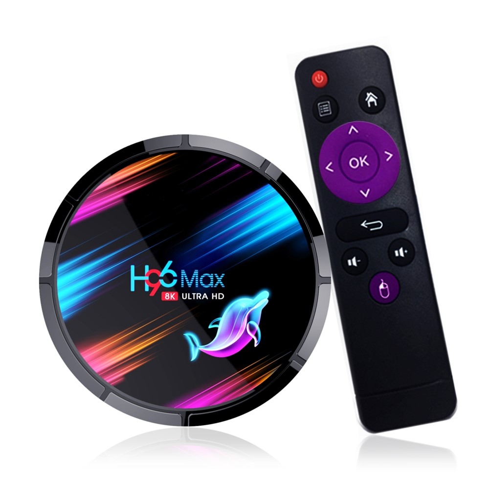 H96 MAX Amlogic S905X3 Quad Core-Android-9.0 Bluetooth-TV-Box WiFi Media Player 4 + 128GB - UK-Stecker-1