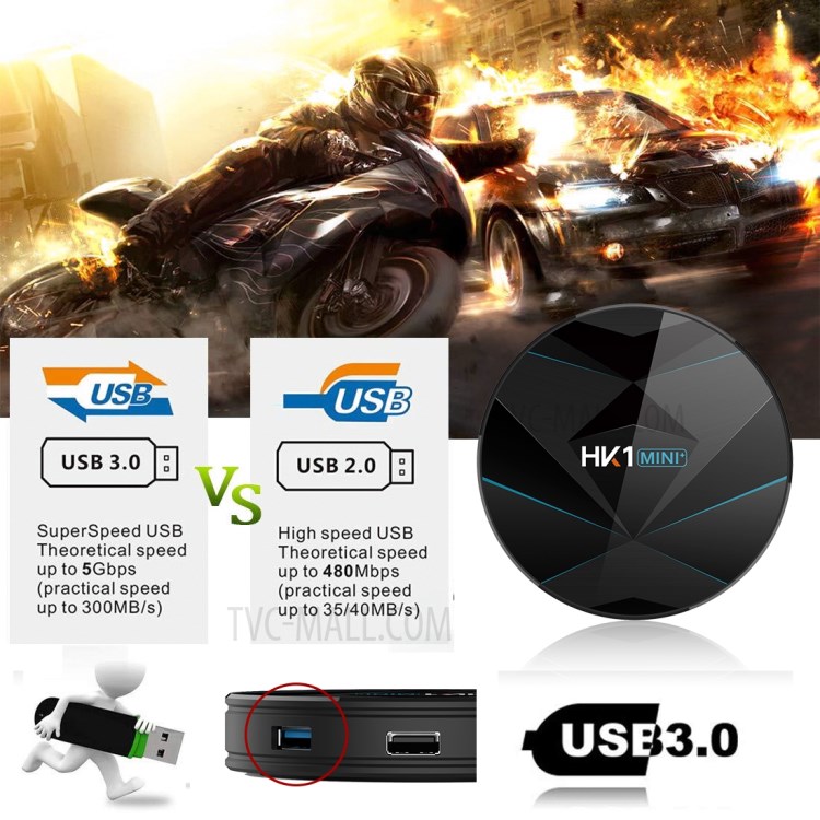 HK1MINI+ Android 9.0 RK3318 Quad Core TV Box WiFi Media Player 4+32G - EU Plug-9