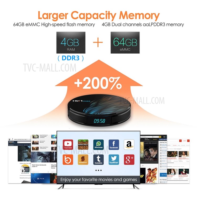 HK1MAX Round Shape Android 9.0 RK3328 Quad Core TV Box WiFi Media Player 4+128G - EU Plug-7