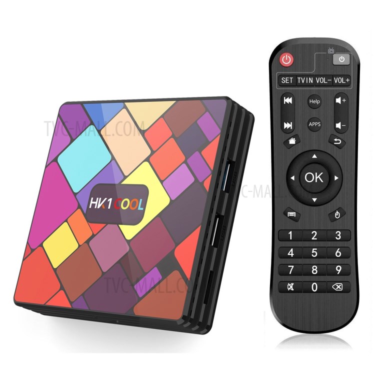 HK1COOL 4K UHD Androïde 9,0 TV Boîte RK3318 Support Quad Core Wifi / BT / UN V / HDMI / RJ45 / TF Carte De 4 Go + 64 Go - Fiche AU-1