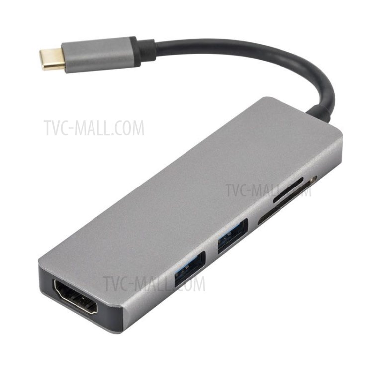 Type-C HUB TYPE-C to USB3.0*2+SD+Micro SD+HDMI Multi-function HUB-1