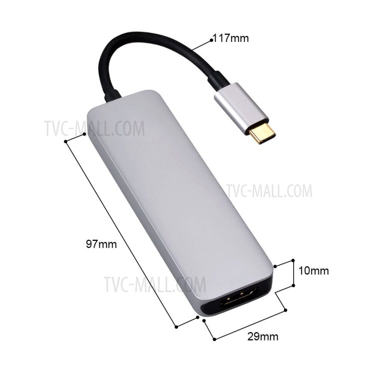 Type-C HUB TYPE-C to USB3.0*2+SD+Micro SD+HDMI Multi-function HUB-3