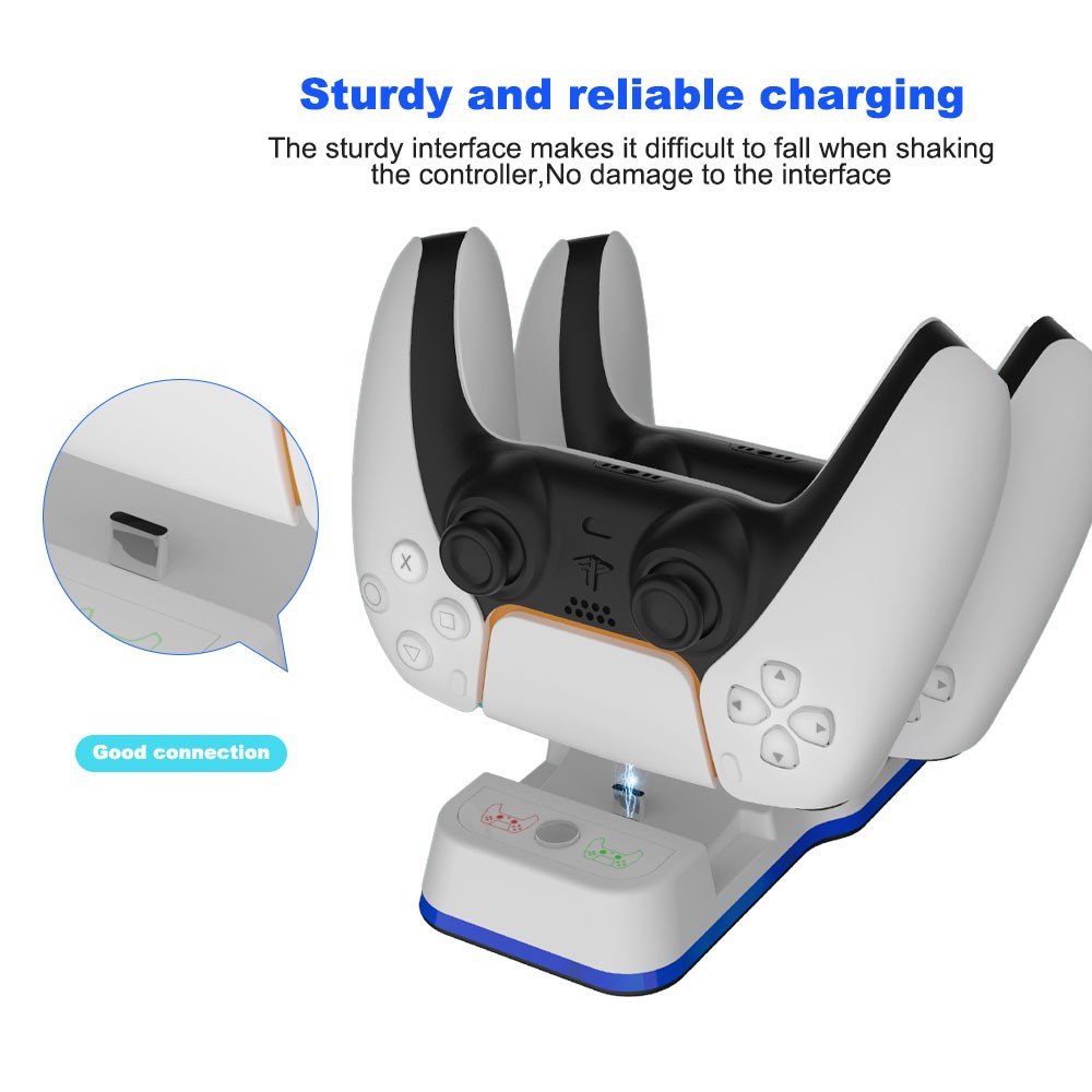 JYS-P5116 Dual USB Type-C Charging Dock with LED Indicator for Sony Playstation 5 Controller-2
