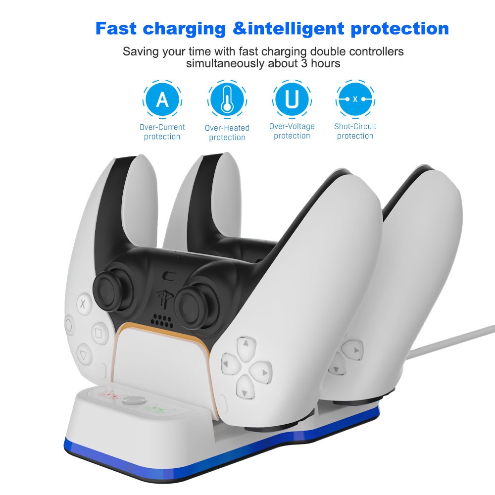 JYS-P5116 Dual USB Type-C Charging Dock with LED Indicator for Sony Playstation 5 Controller-5