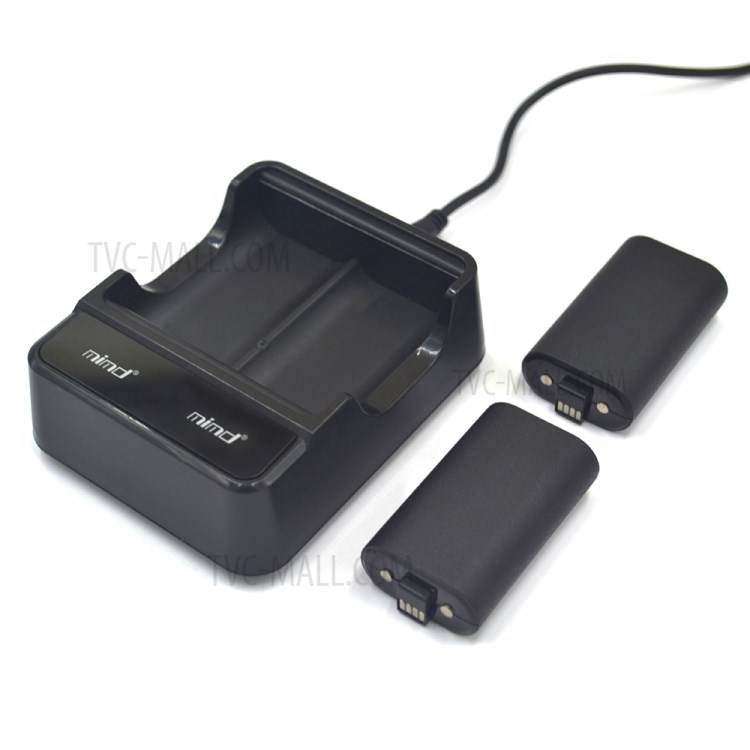 Dual Slot Charger with Two Rechargeable Battery for Xbox One S/X Wireless Controller Gamepads-11