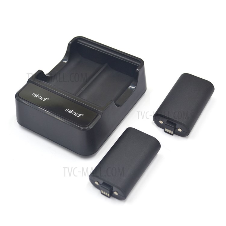 Dual Slot Charger with Two Rechargeable Battery for Xbox One S/X Wireless Controller Gamepads-9