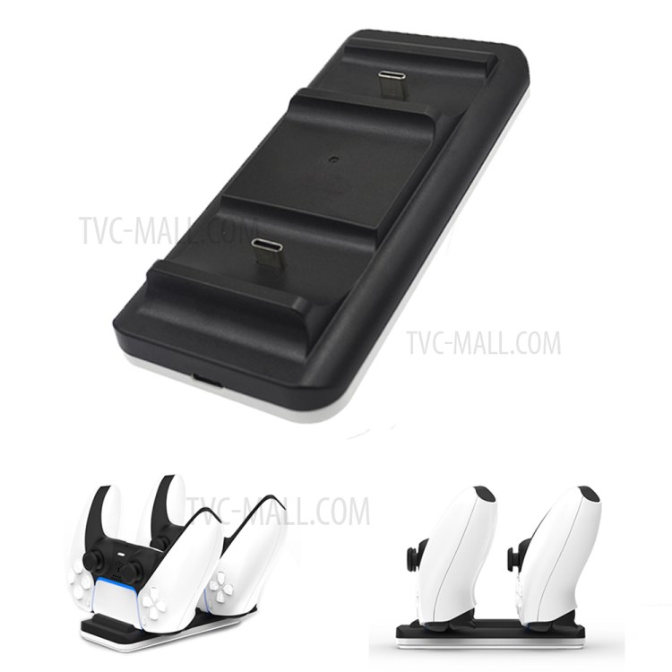 MIMD Portable Dual Charger Station Charging Dock with USB Cable for PS5 Controller-6