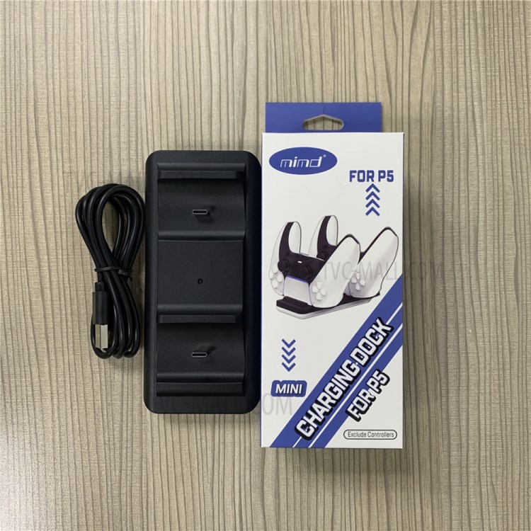 MIMD Portable Dual Charger Station Charging Dock with USB Cable for PS5 Controller-8