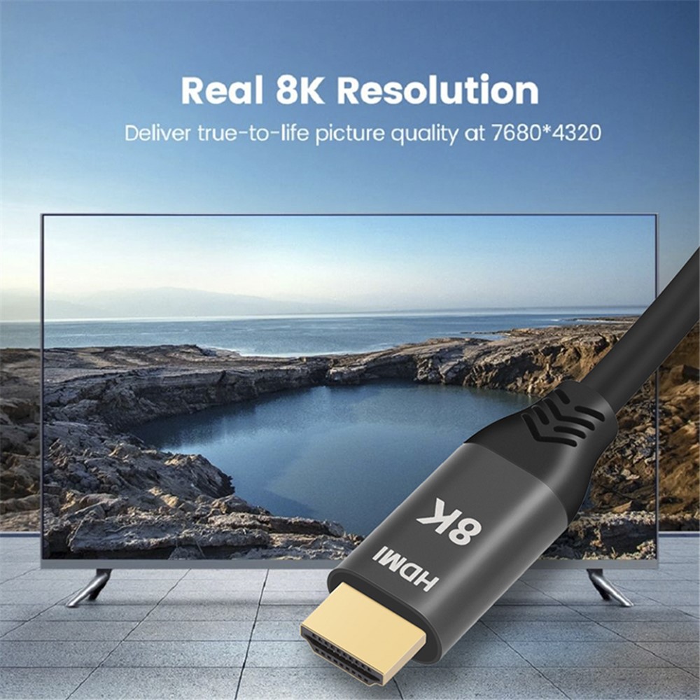 1m HDMI 2.1 Cable 8K 120Hz 48Gbps Dynamic HDR 48Gbps High Speed Digital Cables for TV Projector-4