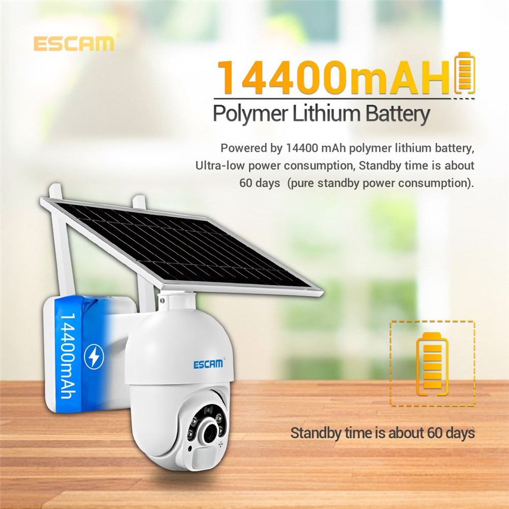 ESCAM QF450 1080P Cloud Storage 4G PIR Alarm Dome Pan/Tilt CCTV IP Camera with Solar Panel - EU Edition-7