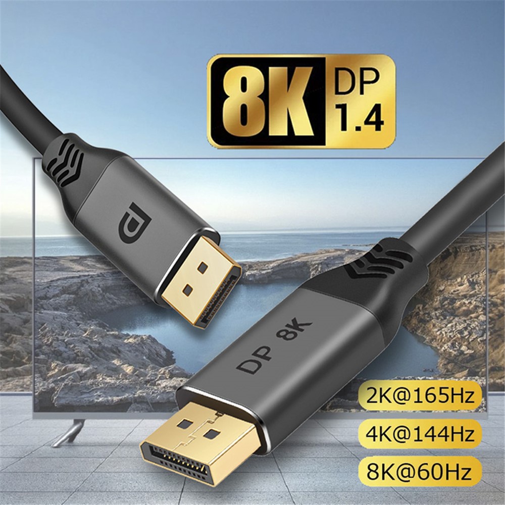 8K 60HZ DP1.4 Cable 1m DisplayPort Male to Male High Speed Adapter Cord for for HDTV Projector-5