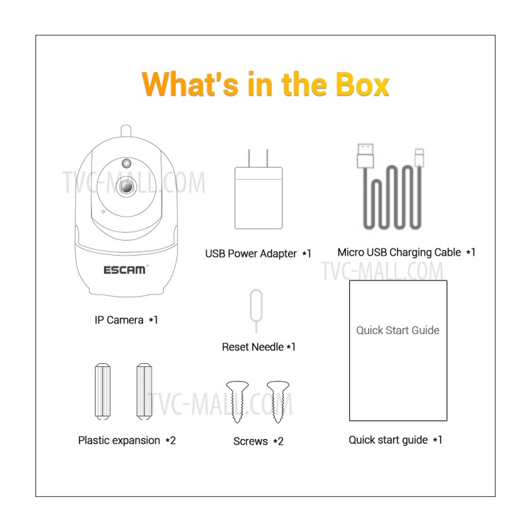 ESCAM TY005 HD 1080P Support Tuya Wireless Intercom PTZ IP Camera AI Humanoid Motion Detection Auto Tracking CCTV Monitor-13
