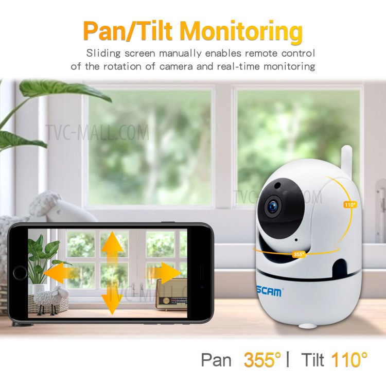 ESCAM TY005 HD 1080P Support Tuya Wireless Intercom PTZ IP Camera AI Humanoid Motion Detection Auto Tracking CCTV Monitor-8