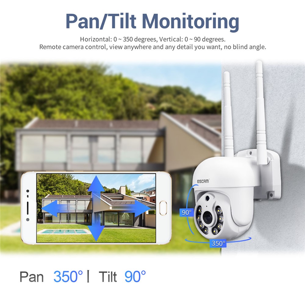 ESCAM WNK718 3MP Smart Home Security Camera NVR Set 8Pcs Wifi IP Cameras Outdoor Video CCTV Cameras Surveillance System - US Plug-8