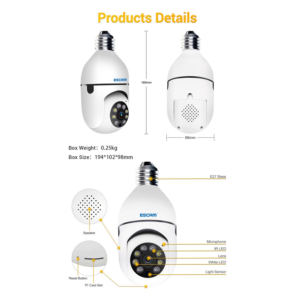 ESCAM PT208 1080P Motion Detection WiFi ONVIF Two-way Voice Camera Dual Light Source Night Vision Security IP Camera-7
