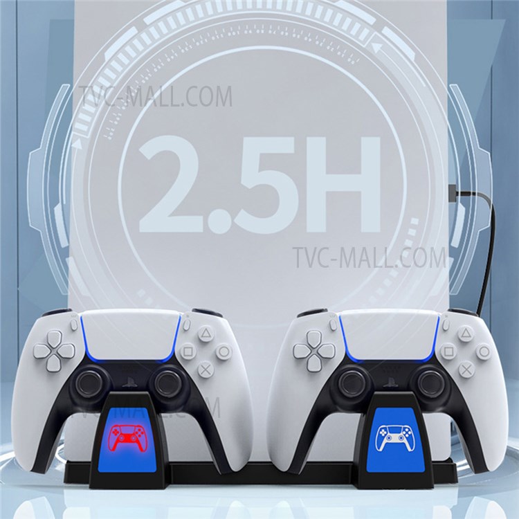 IPEGA PG-5037 Multi-function Charging Stand Cooling Fan with Indicator + Headset Hook for PS5 Dual Controller Charger-6