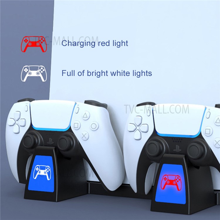 IPEGA PG-5037 Multi-function Charging Stand Cooling Fan with Indicator + Headset Hook for PS5 Dual Controller Charger-9