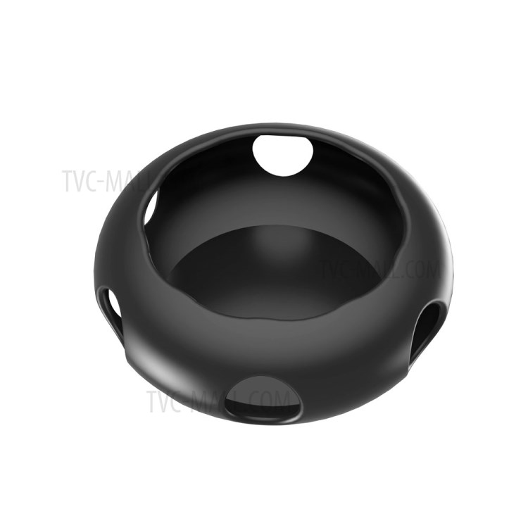 Silicone Case Protective Cover Bottom with Iron Piece for Google Nest Mini - Black-2