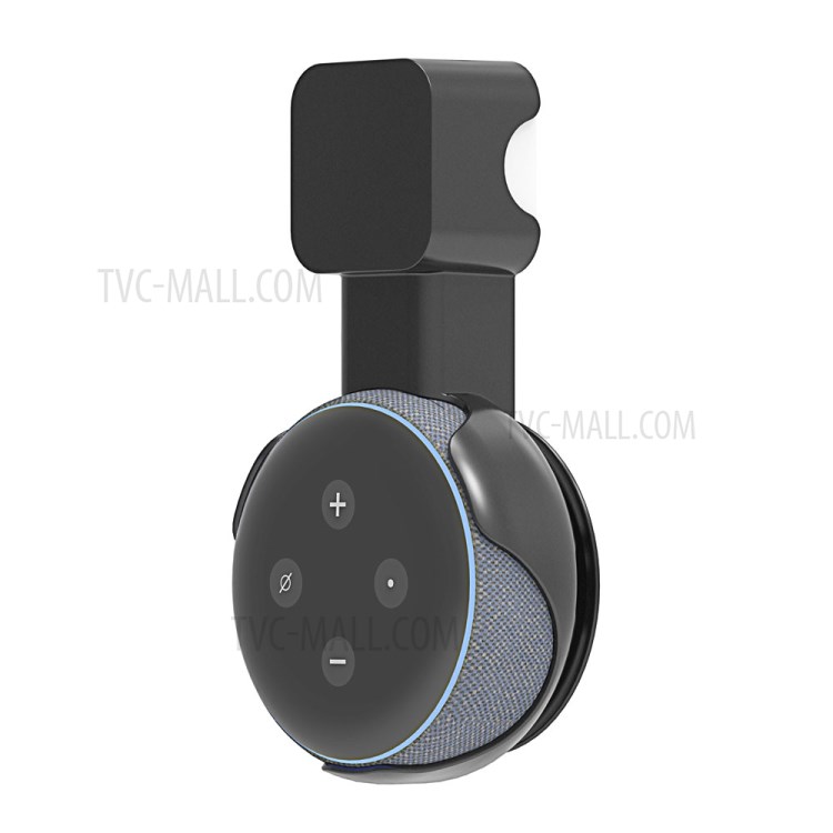 A332 Outlet Wall Mount Holder Smart Speaker Plug-in Mount Stand for Echo Dot 3 - Black-1