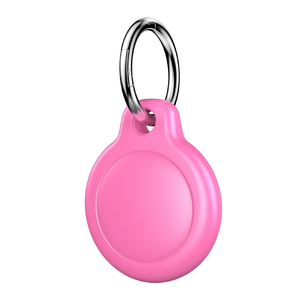 CP59 PC Case for Apple AirTag (2nd Generation) / AirTag Tracker Waterproof Protective Cover with Ring Buckle - Rose