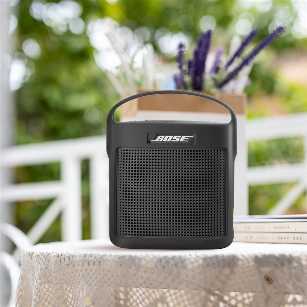 Silicone Carrying Case Storage Bag with Handle for Bose SoundLink Color II Bluetooth Speaker - Black-7