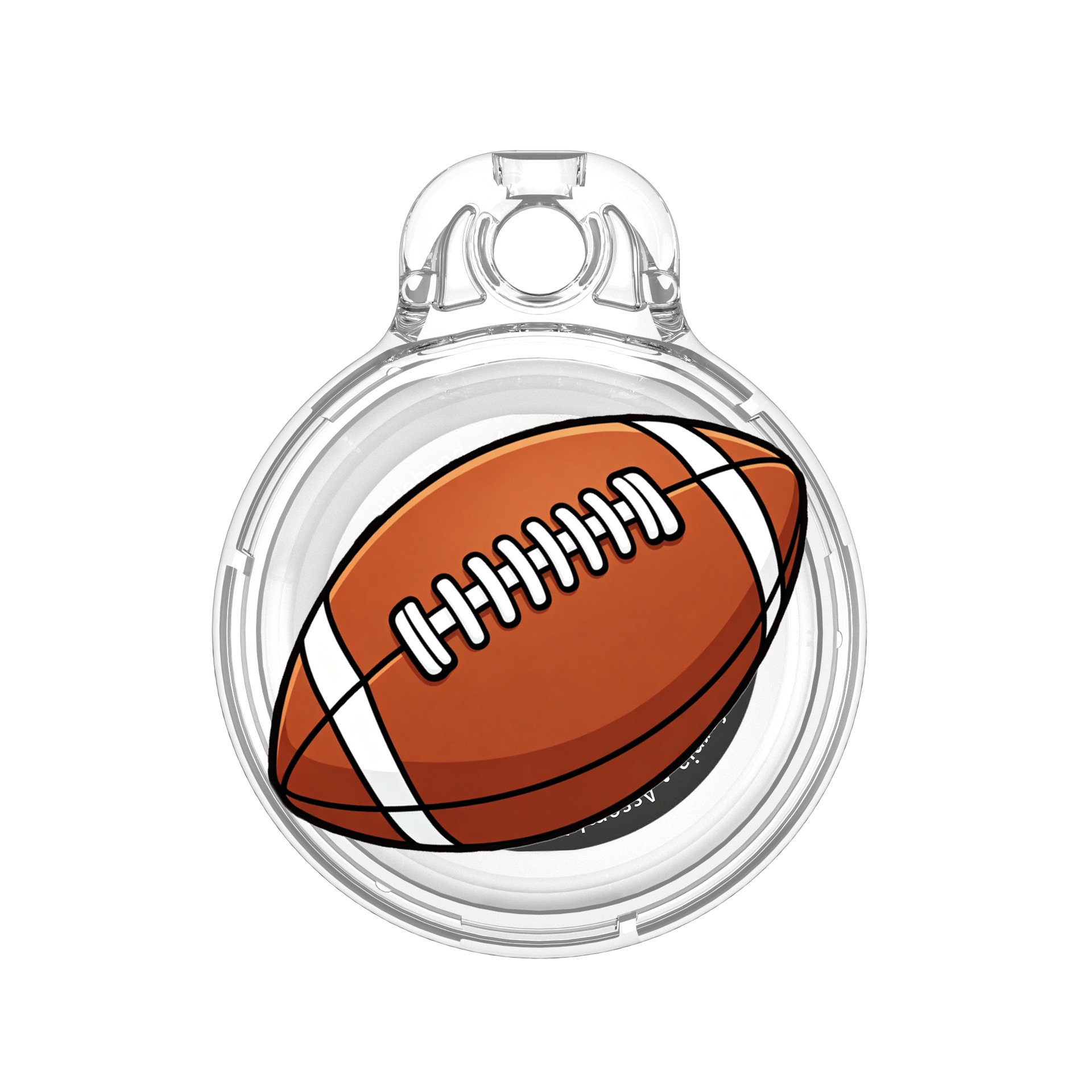 Case for Apple AirTag (2nd Generation) / AirTag IMD Pattern PC Full Coverage Waterproof Protective Cover with Buckle - Rugby