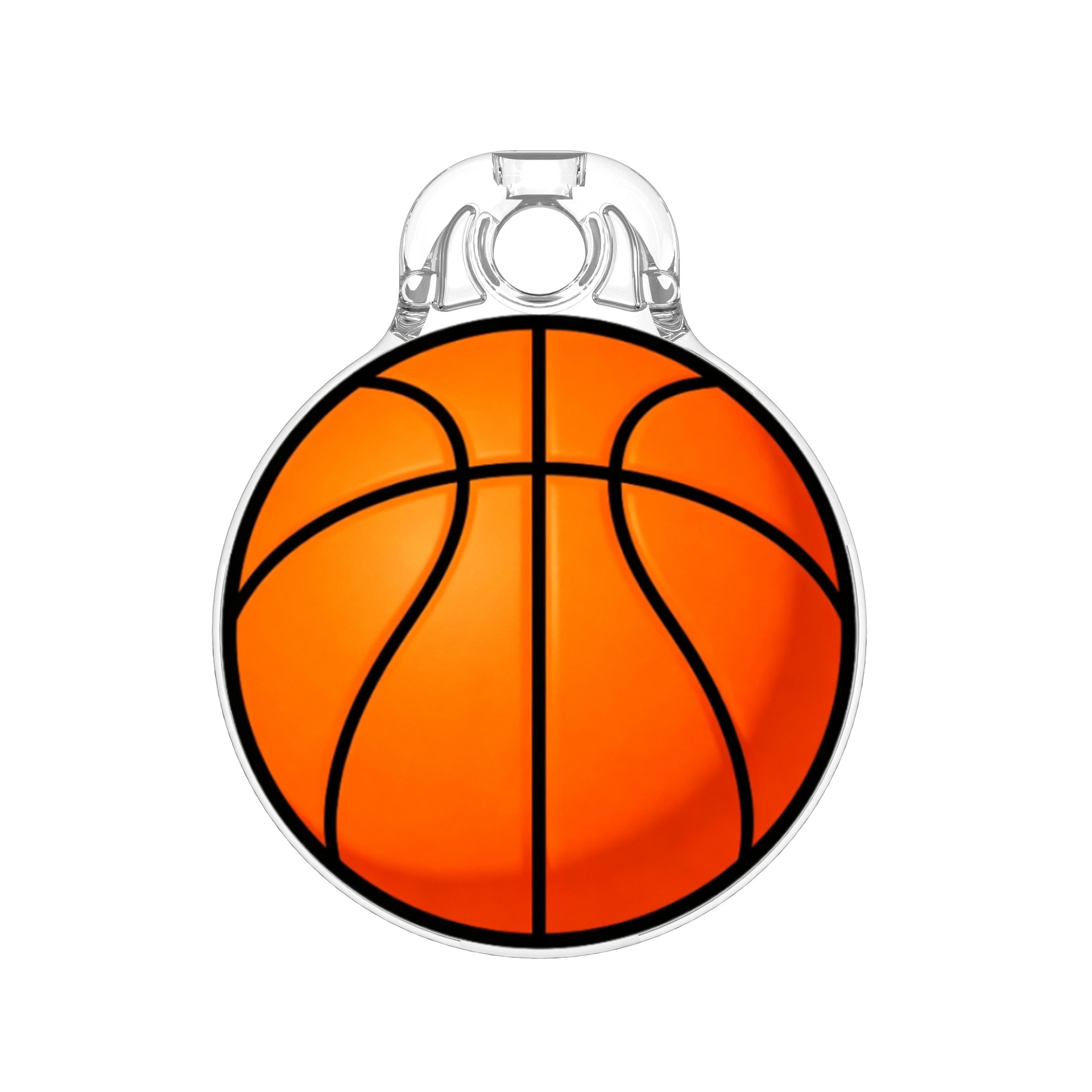Case for Apple AirTag (2nd Generation) / AirTag IMD Pattern PC Full Coverage Waterproof Protective Cover with Buckle - Basketball