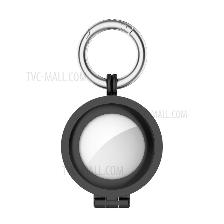 Multi-Color Metal Protective Case for Apple AirTag - Black-3