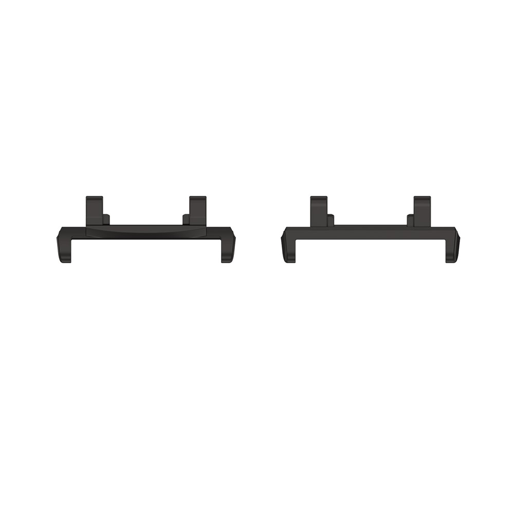 For Huami Amazfit T-Rex 2 1 Pair Stainless Steel Watch Adapter Connector Watch Band Accessory - Black-2