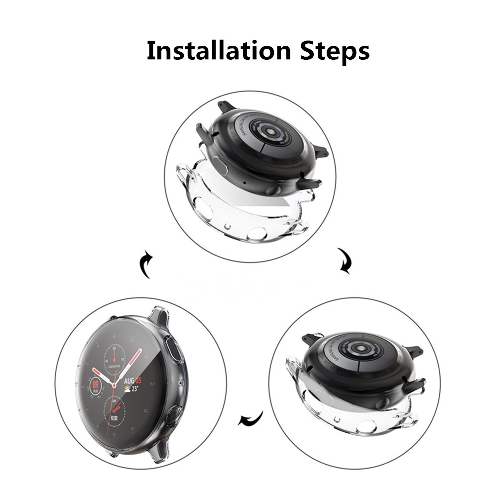 Hut Prinz Transparent Alleingeschlossene Tpu-schutzwache Für Samsung Galaxy Watch Active2 40 mm