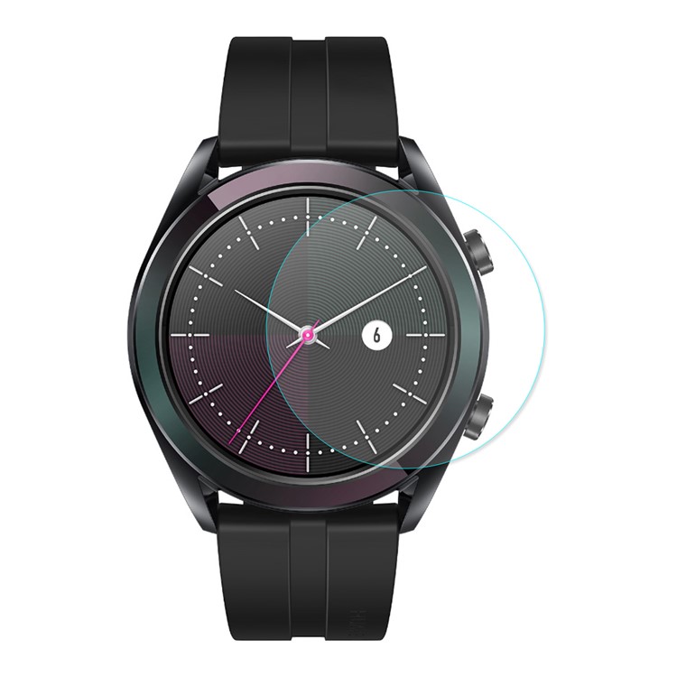 HAT PRINCE Plating TPU Watch Case for Huawei Watch GT Elegant 42mm with 0.2mm 9H 2.15D Tempered Glass Screen Film - Black-10