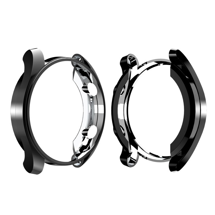 HAT PRINCE Plating TPU Watch Case for Huawei Watch GT Elegant 42mm with 0.2mm 9H 2.15D Tempered Glass Screen Film - Black-4