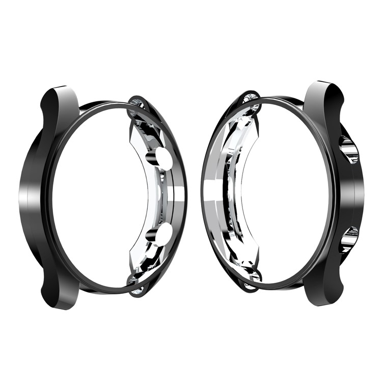 HAT PRINCE Plating TPU Watch Case for Huawei Watch GT Elegant 42mm with 0.2mm 9H 2.15D Tempered Glass Screen Film - Black-5