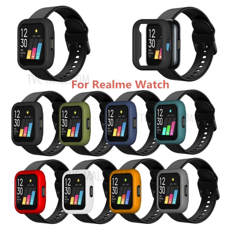 Shock Drop Protector PC Smart Watch Case for Realme Watch - Black-4