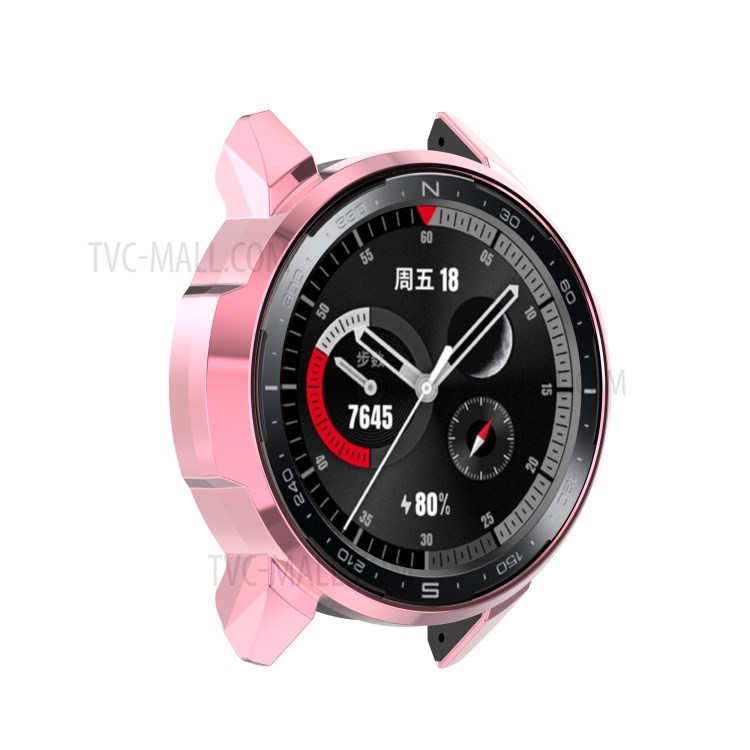 Shockproof Electroplate Watch Frame Case Cover Protector for Honor GS Pro KAN-B19 - Pink-3