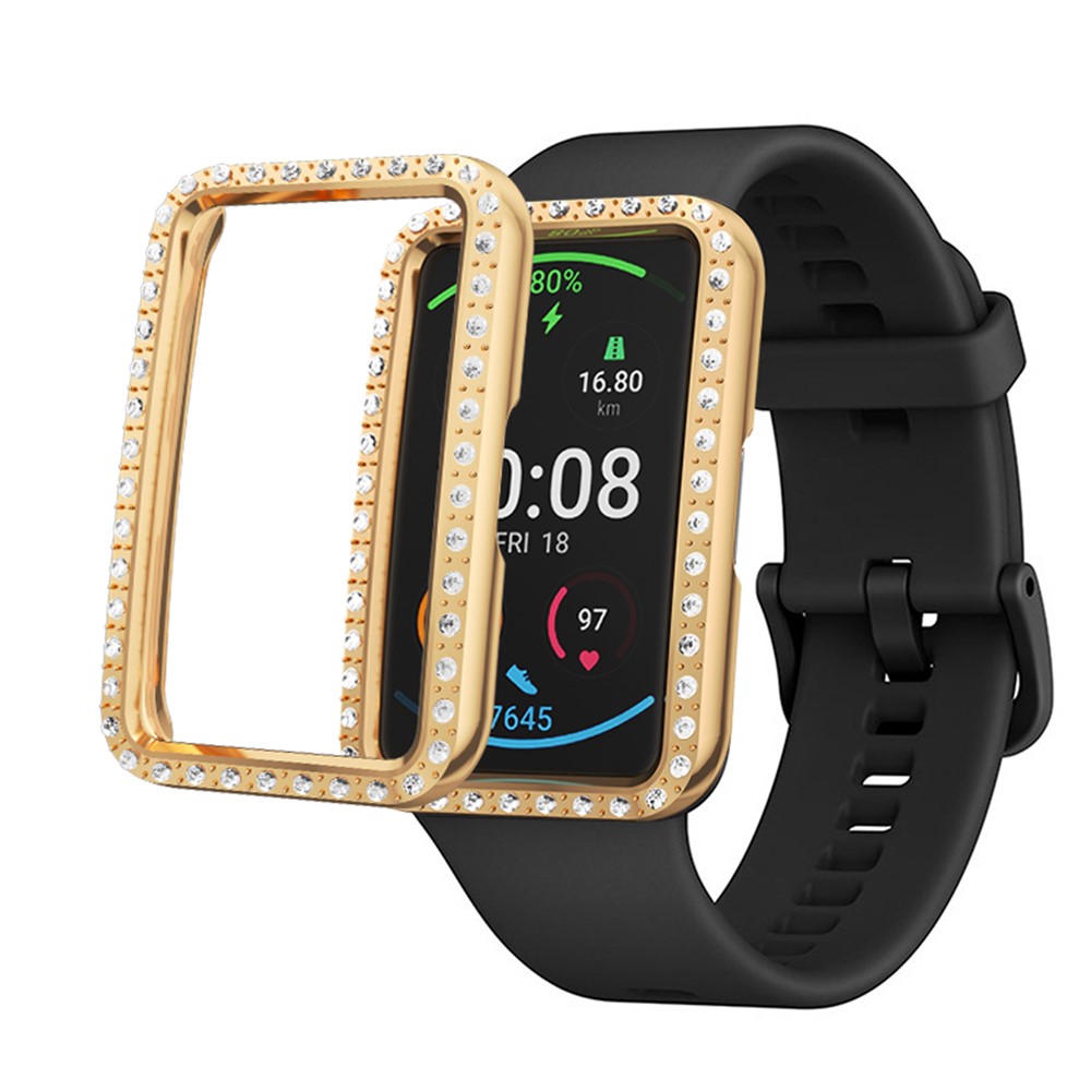 Rhinestone Decor Hard PC Frame Protector Cubierta Para El Reloj Huawei FIT