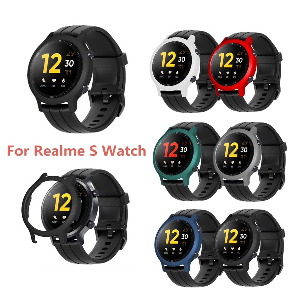 Anti-scratch Hard PC Protective Watch Case Shell for Realme Watch S - Black-4