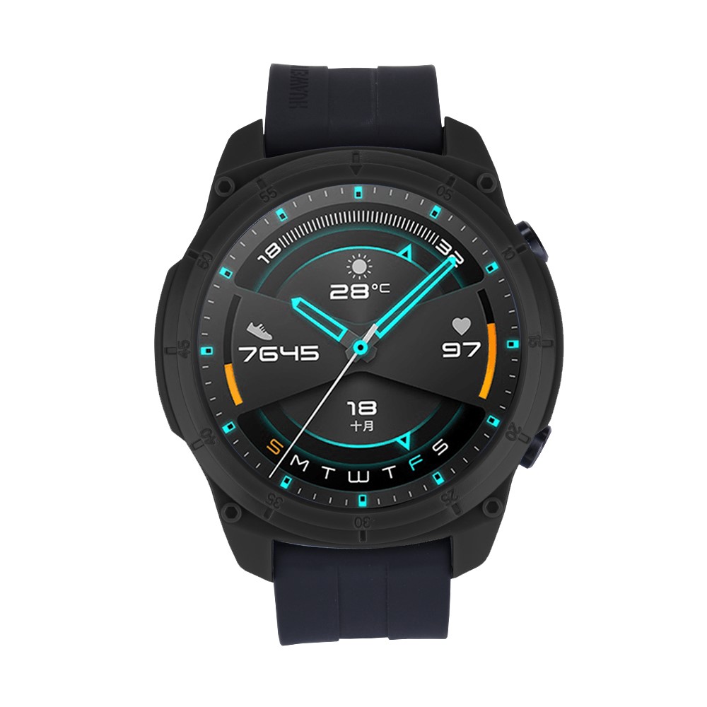 Single Color TPU Cover Sports Style Protective Watch Case for Huawei Watch GT 2 46mm - Black-2
