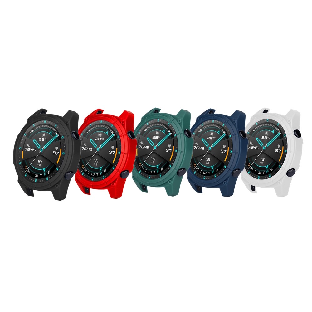 Single Color TPU Cobertura Esportes Estilo De Protetor De Estilo Caso Para Huawei Watch GT 2 46mm - Preto