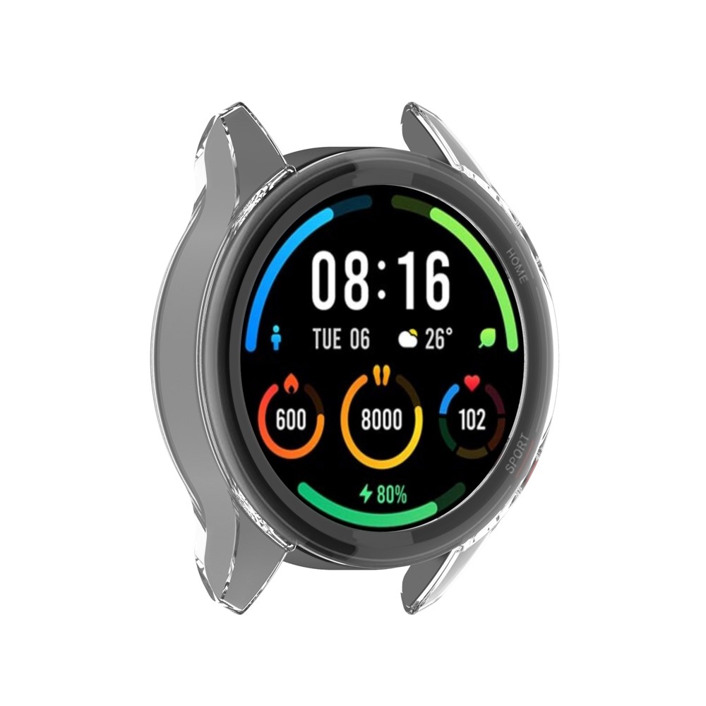 Transparent TPU Protective Case Cover (Support Power Charging with Case) for Xiaomi Mi Watch Color Sport - White-3