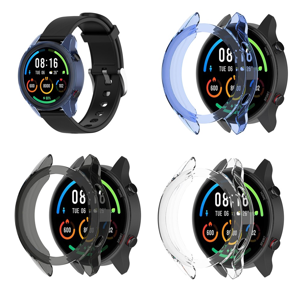 Transparent TPU Protective Case Cover (Support Power Charging with Case) for Xiaomi Mi Watch Color Sport - White-7